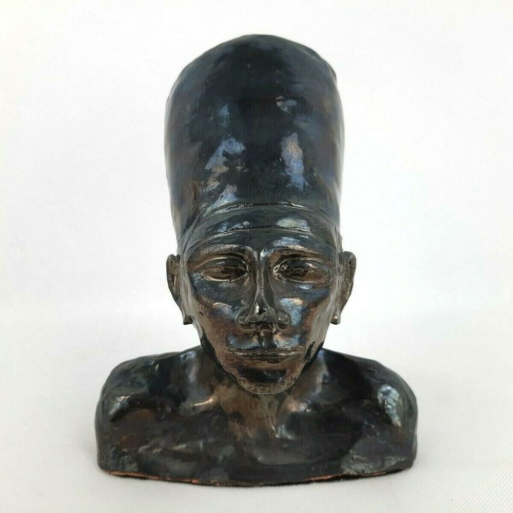 Handmade Egyptian Bust 9 Inch Tall Statue EGYPTIAN COLLECTABLE FIGURE RARE